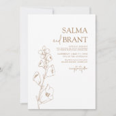 Boho Botanical · Minimalistische moderne bloemen Kaart (Voorkant)
