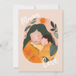 Boho Botanical Mother & Baby Shower Invitation Kaart