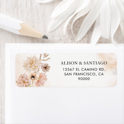 Boho Botanical Return Address Labels (Insitu)