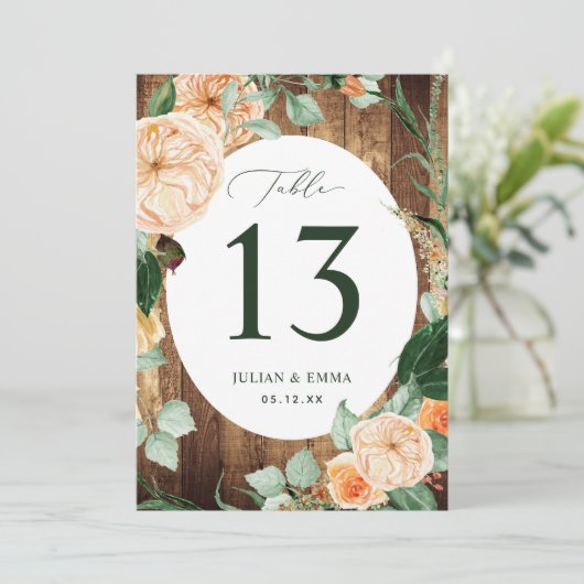 Boho Botanical Rustic Farmhouse Barn Floral Custom (Staand voorkant)
