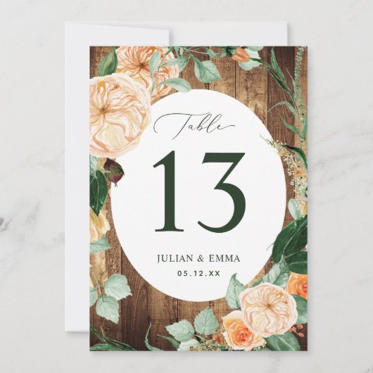 Boho Botanical Rustic Farmhouse Barn Floral Custom (Achterkant)