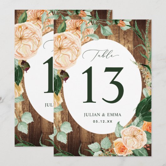 Boho Botanical Rustic Farmhouse Barn Floral Custom (Voorkant / Achterkant)