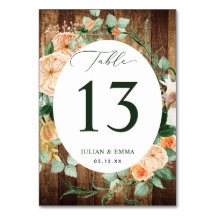 Boho Botanical Rustic Wood Floral gepersonaliseerd