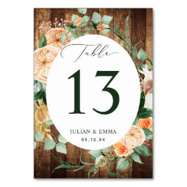 Boho Botanical Rustic Wood Floral gepersonaliseerd Kaart