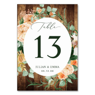 Boho Botanical Rustic Wood Floral gepersonaliseerd Kaart