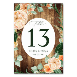 Boho Botanical Rustic Woodgrain Custom Kaart