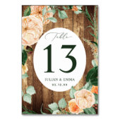 Boho Botanical Rustic Woodgrain Custom Kaart (Voorkant)