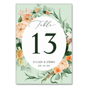 Boho Botanical Sage Greenery Floral Kaart