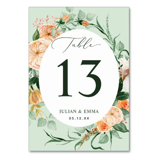 Boho Botanical Sage Greenery Floral Kaart (Voorkant)