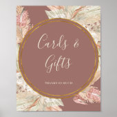 Boho Botanical | Stortskaarten voor Roos en cadeau Poster (Voorkant)