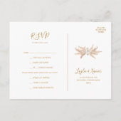 Boho Botanical | Stusty Roos Menu RSVP Briefkaart (Achterkant)