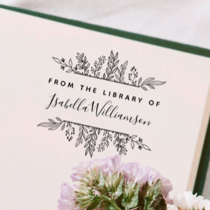 Boho Botanical Uit de Bibliotheek van Boekplaat Rubberstempel