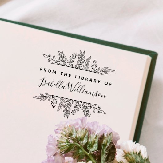Boho Botanical Uit de Bibliotheek van Boekplaat Zelfinktende Stempel