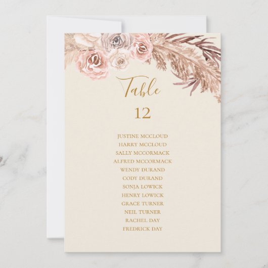 Boho Botanical | Verzamelingstabel voor ivoor (Voorkant)