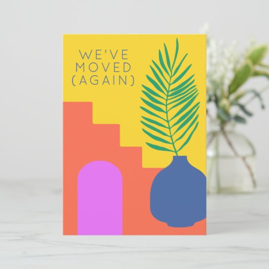 Boho Botanical We hebben opnieuw een nieuw adres v Aankondiging (Staand voorkant)