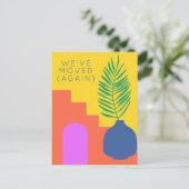 Boho Botanical We hebben opnieuw een nieuw adres v Briefkaart (Staand voorkant)