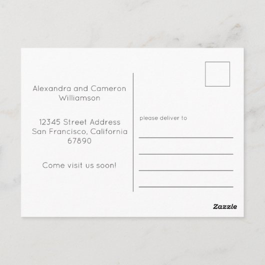 Boho Botanical We hebben opnieuw een nieuw adres v Briefkaart (Achterkant)