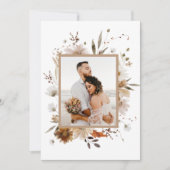 Boho Botanical Wedding Foto Dank je creditcard Kaart (Voorkant)