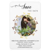 *~* Boho Botanical Wedding FOTO Save the Date Magneet (Verticaal)