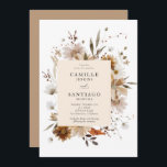 Boho Botanical Wedding Invitation Kaart<br><div class="desc">Boho Botanical Wedding Invitation. Letteren is bewerkbaar - klik op de knop "Verdere aanpassing aanpassen" om deze te bewerken. Overeenkomende objecten in ons ontwerp van Cava-partij in winkel</div>