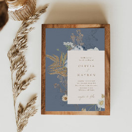Boho Botanical Wedding Invitation Kaart