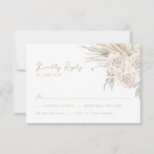 Boho Botanical Wedding RSVP Kaartje (Voorkant)