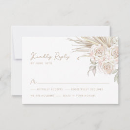 Boho Botanical Wedding RSVP Kaartje