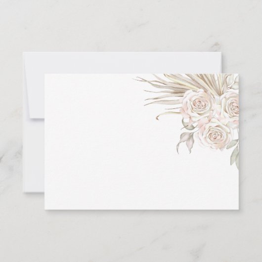 Boho Botanical Wedding RSVP Kaartje (Achterkant)