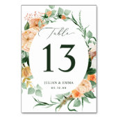 Boho Botanical White Greenery Floral gepersonalise Kaart (Achterkant)