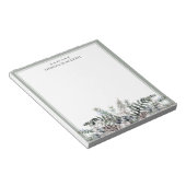 Boho Botanical Winter Name Sjabloon Notepad Notitieblok (Schuin)