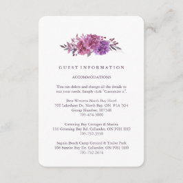 Boho Botanicals Guest Information Cards Informatiekaartje