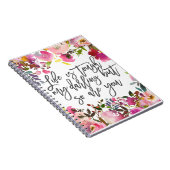 Boho botanicals Life is stoer mijn lieve quote Notitieboek (Rechterzijde)