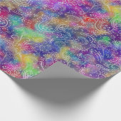 Boho Botanicals Paarse Haze Batik Stijl Cadeaupapier (Hoek)