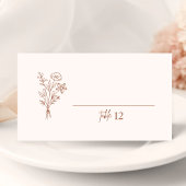 Boho Botanicals Terracotta Wedding Place Card Kaart