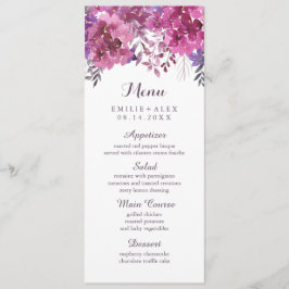 Boho Botanicals Wedding Menu