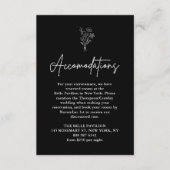 Boho Botanicals Zwarte Trouwaccommodaties Informatiekaartje (Voorkant)