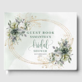 Boho Botanisch Bruidsfeest Gastboek Goud Gastenboek (Voorkant)