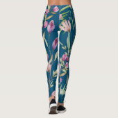 Boho botanisch fashionisch zomerpatroon leggings (Achterkant)