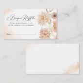 Boho Botanisch Geslacht Neutral Diaper Raffle Tick Informatiekaartje (Voorkant / Achterkant)