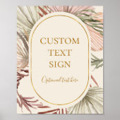 Boho Botanisch | Ivoren Kaarten & Geschenken Aange Poster (Voorkant)