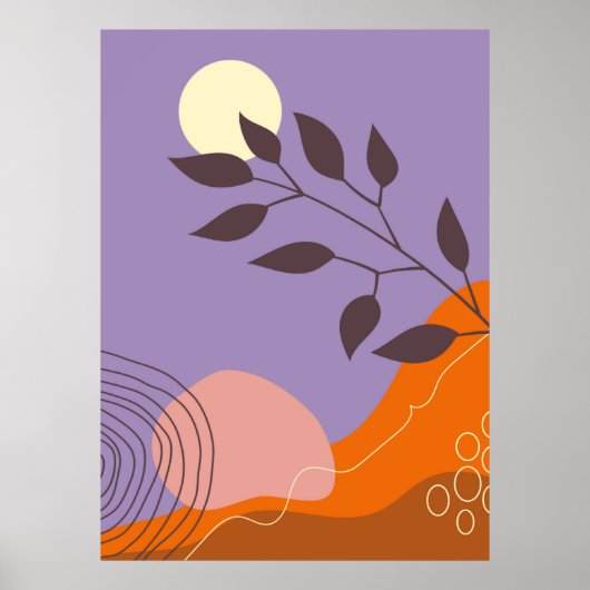 Boho botanisch landschap poster (Voorkant)