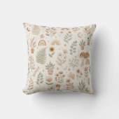 Boho Botanisch Patroon Aangepaste Naam Kussen (Voorkant)