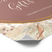 Boho Botanisch | Stof Roze Kaarten en Cadeaus Bord Poster (Hoek)