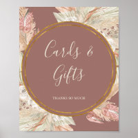 Boho Botanisch | Stof Roze Kaarten en Cadeaus Bord