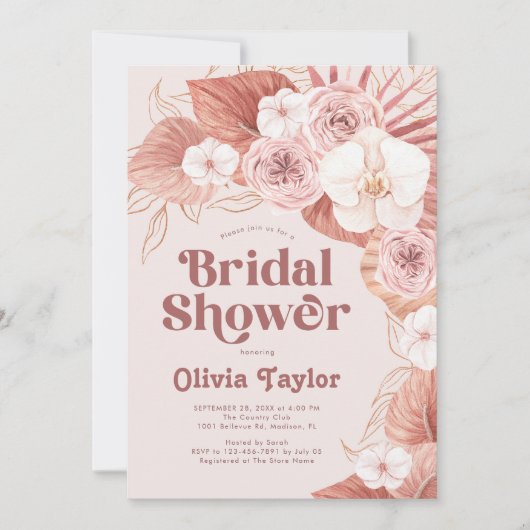 Boho Botanisch Vrijgezellenfeest Kaart (Voorkant)