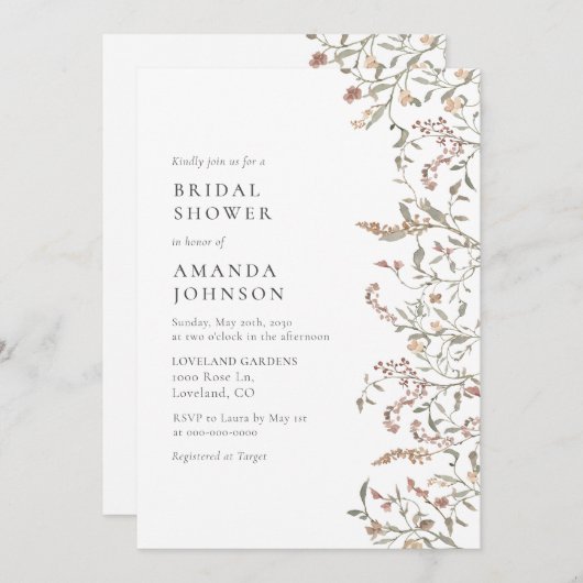 Boho Botanisch Vrijgezellenfeest Kaart (Voorkant / Achterkant)