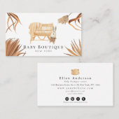 Boho Botanisch Wieg Baby Boutique Social Media Bu Visitekaartje (Voorkant / Achterkant)
