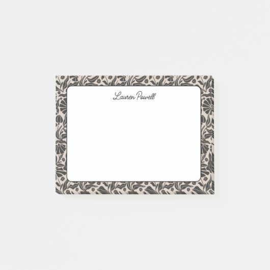 Boho botanische aangepaste naam briefpapier post-it® notes (Voorkant)