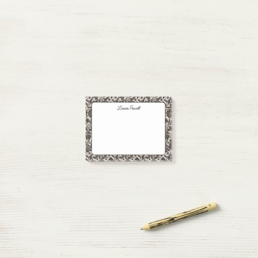Boho botanische aangepaste naam briefpapier post-it® notes (Op bureau)