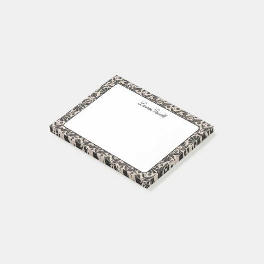 Boho botanische aangepaste naam briefpapier post-it® notes (Schuin)